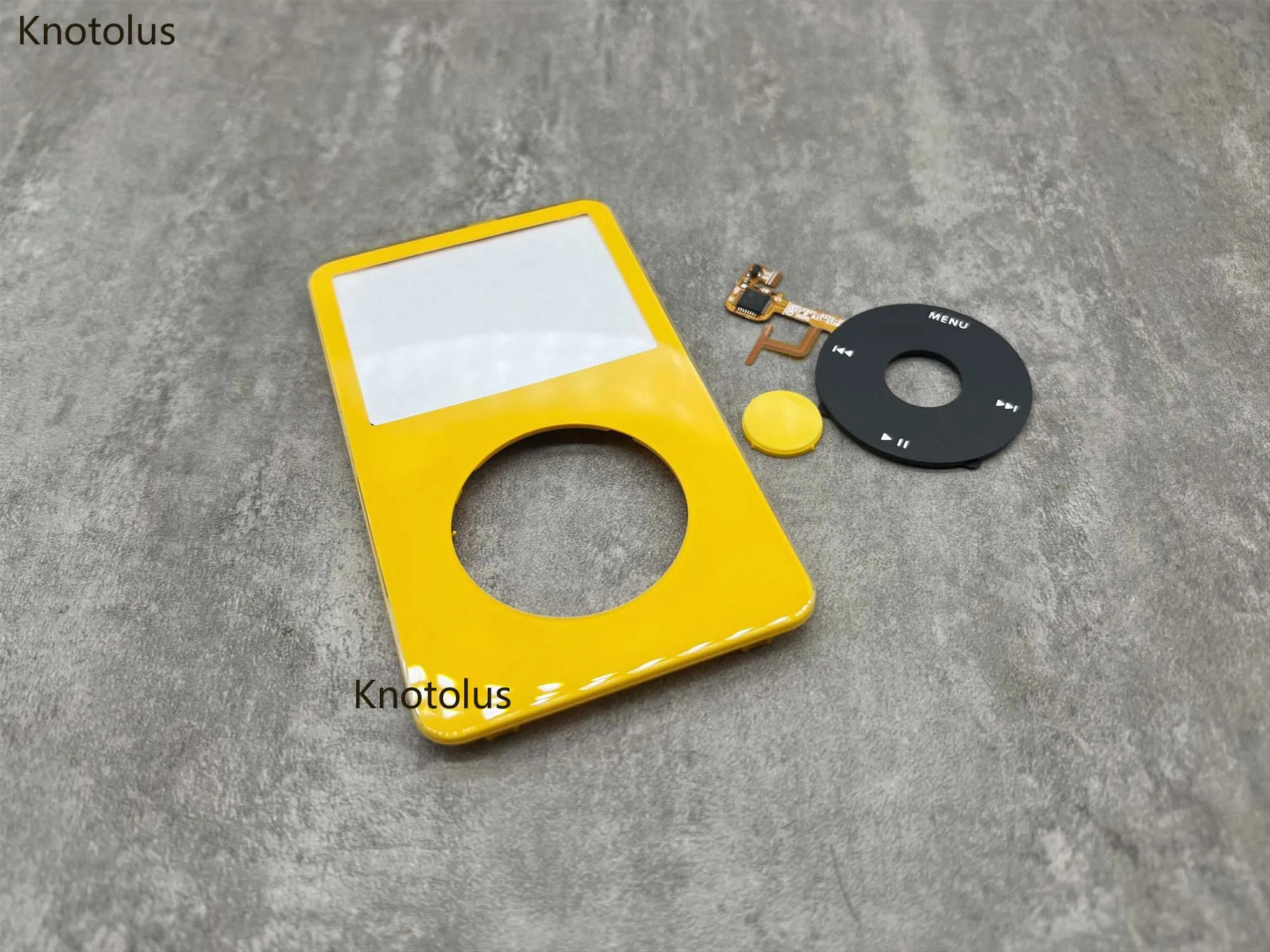 Yellow Front Faceplate Housing Case Cover Black Click Wheel Yellow