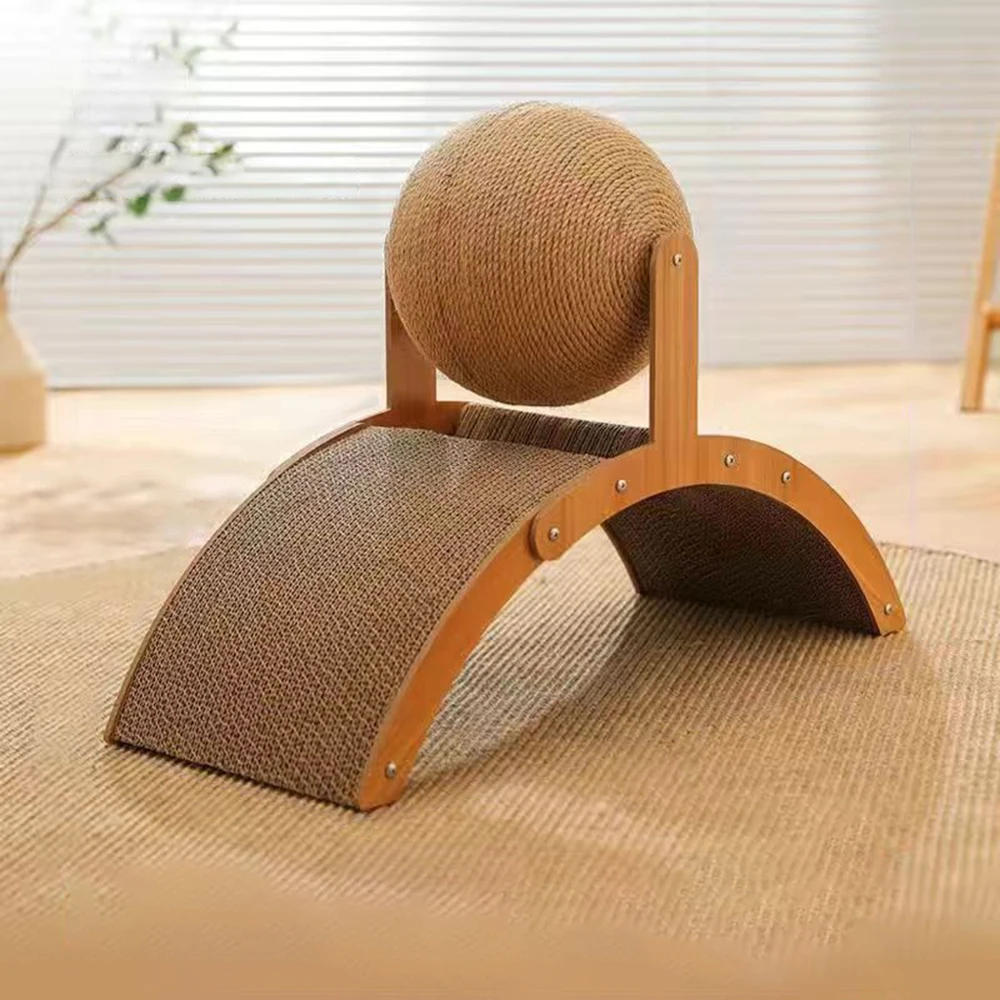 Cat Toy 1PC Cat Scratcher Ball Scratching Toy Cats And Dogs Interactive Solid Wood