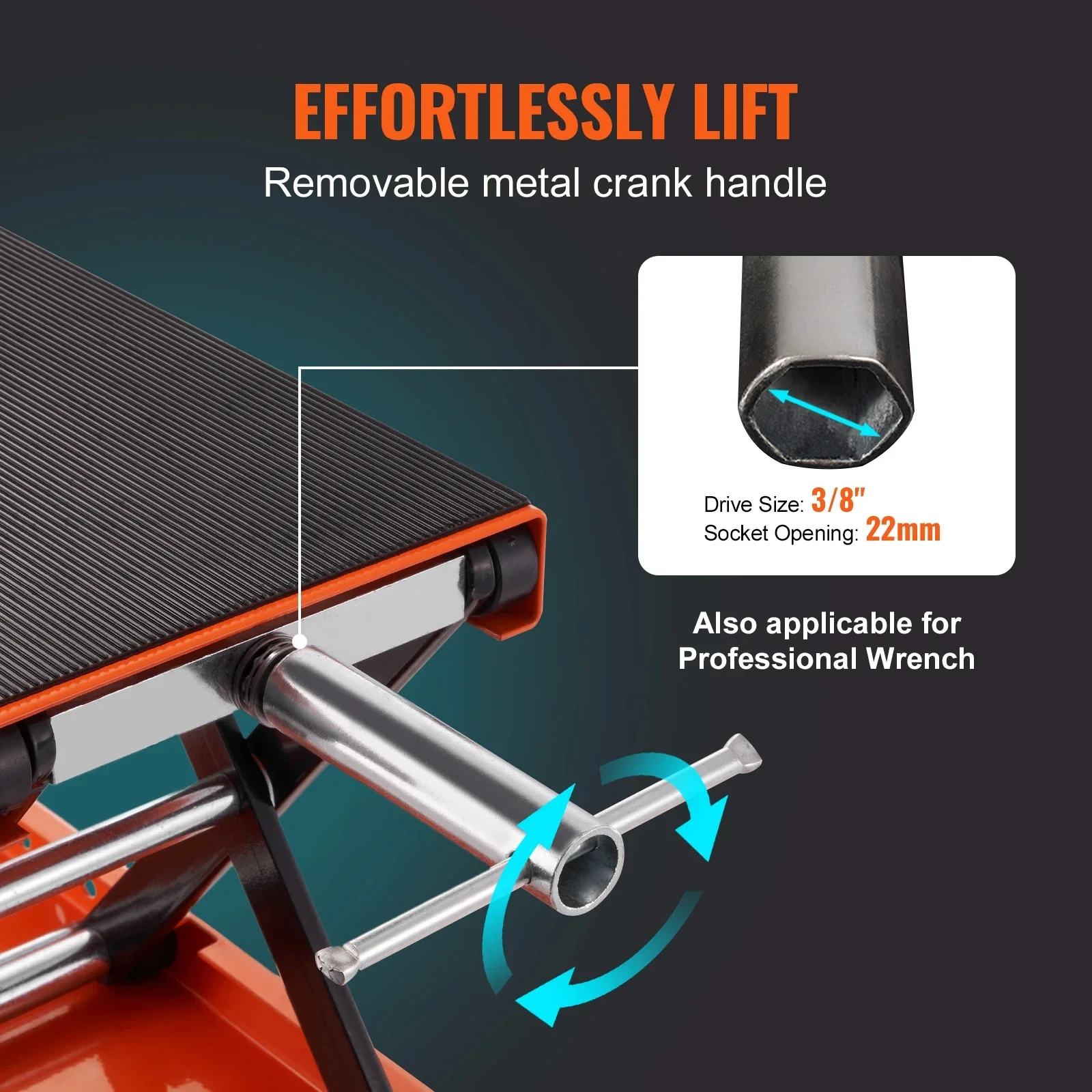 Motorcycle Lift VEVOR Motorcycle Lift 1100 LBS Capacity Motorcycle Scissor Lift Jack with Wide Deck & Safety Pin for Bikes Motorcycles