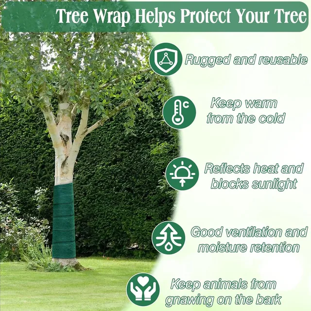 3-Layer Tree Protector Wraps, Winter-proof Protector Wrap Plants Bandage Packing,Tree Trunk Wrap Guard Plants Bandage 6