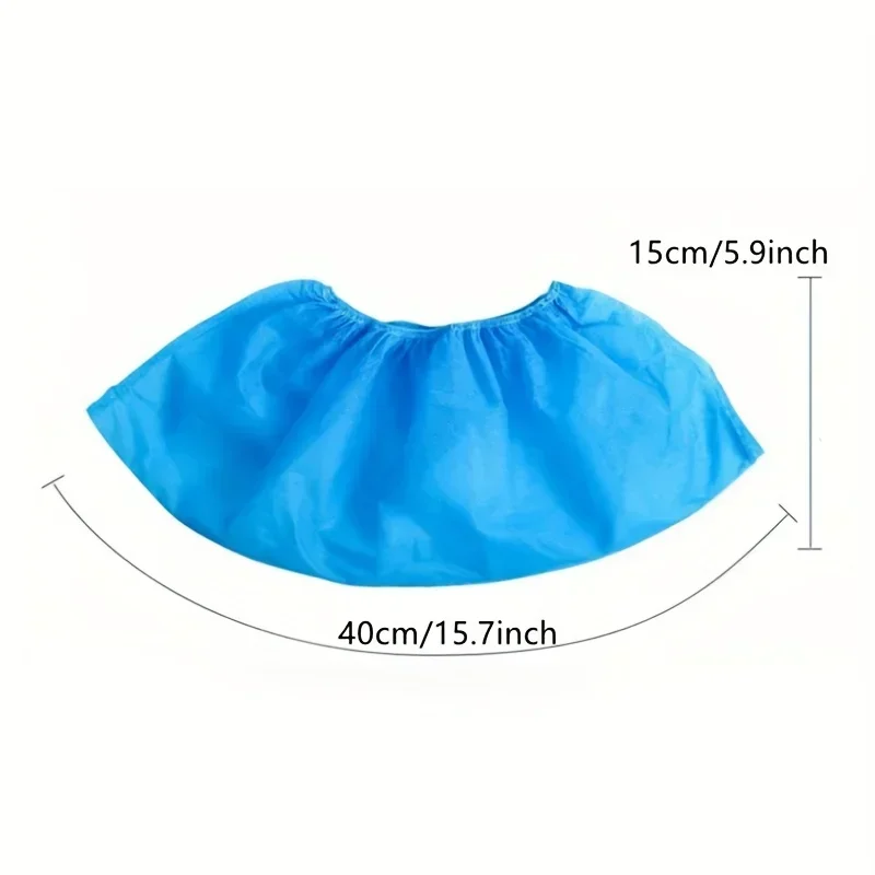100pcs Disposable Shoe Cover Dustproof Non-slip Dhoe Cover Children Students Adult Non-woven Household Foot Cover 3