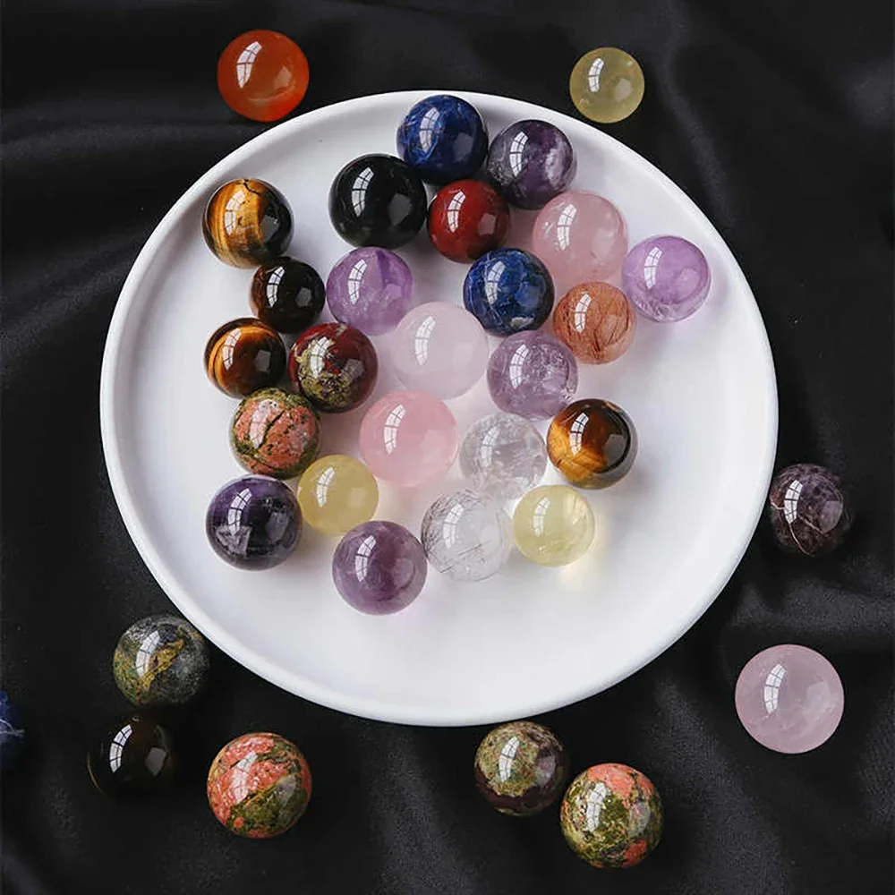 1-4Pcs 크리스탈 유리 공 직경 30mm 단색 장식 공 물고기 탱크 수족관 DIY 게임 공예 홈 장식품