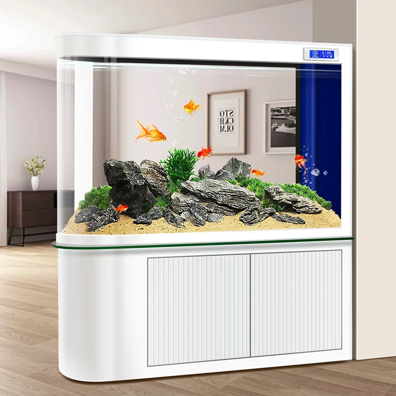

Bullet Head Fish Tank Living Room Household Modern Luxury Wind Bottom Filtration Aquarium Medium to Large
