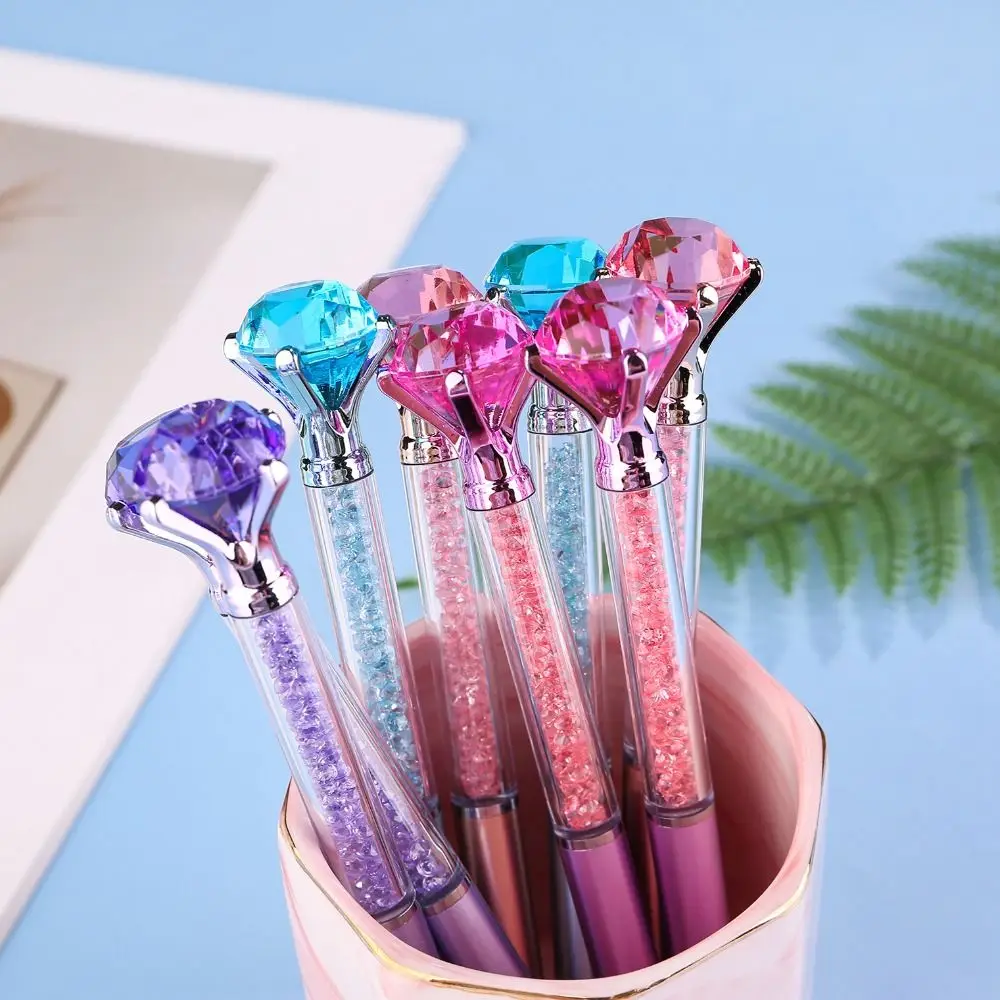 

4Colors Crystal Pen 2023 Student Gifts Metal Diamond Pen Office Material Gift Metal Ballpoint Pen