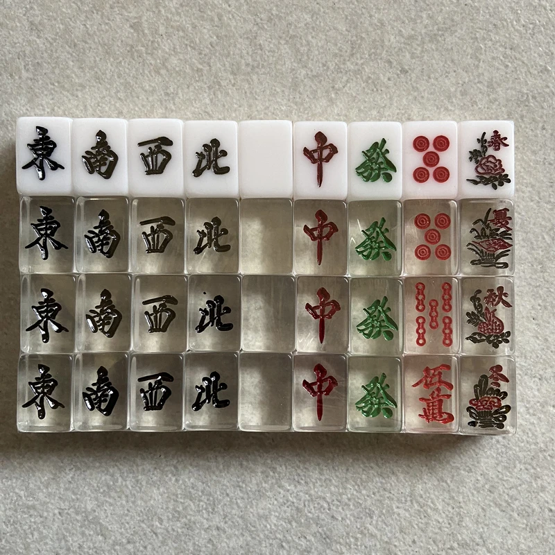 Japonês mahjong telhas/mão do agregado familiar para jogar mahjong telhas  transparente japonês mahjong 26 mm