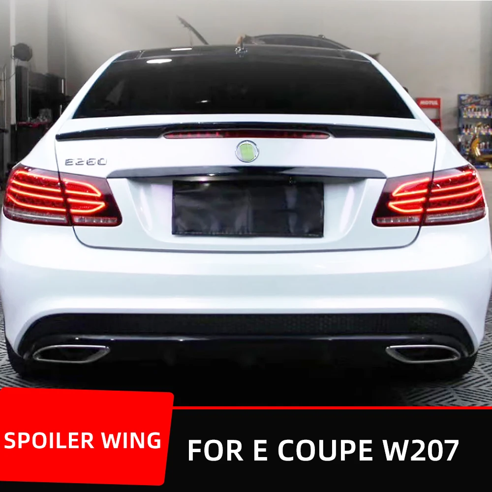 

For Mercedes Benz W207 E Class 2 Door Coupe Spoiler 2008-2015 E200 E260 E350 ABS Plastic Material Car Rear Trunk Lid Wings Black