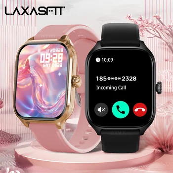 LAXASFIT 2025 New Women's Smart Watch 2.01 Full Touchscreen Bluetooth Call Heart Rate Monitor Sports Men's Smartwatch 1