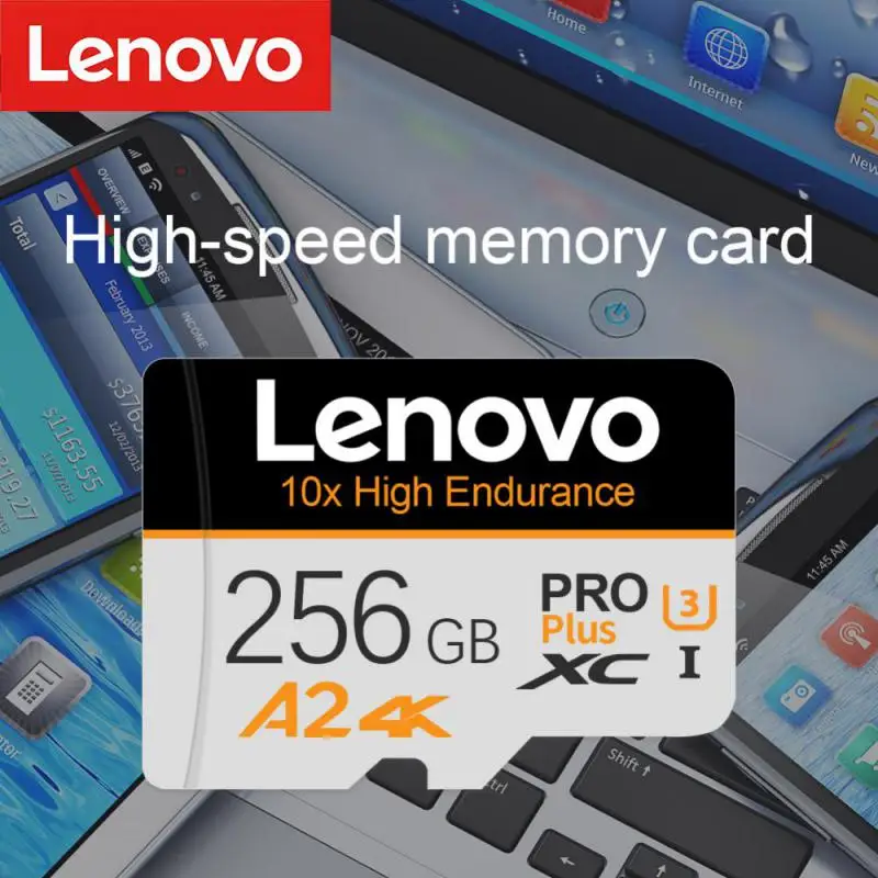 Lenovo Micro Memory Sd Card 512Gb 256Gb Micro Tf/Sd Card 1Tb Memory Card 2Tb Adattatore Ad Alta Velocità Drone/Fotocamera/Dash Cam/Tablet