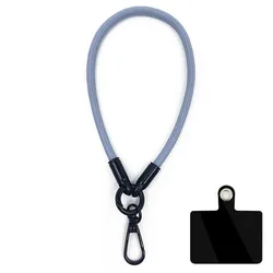 Enhanced Cell Phone Case Lanyard Wrist Strap with Card Holder - Versatile Smartphone and Keychain Accessory (Blue)