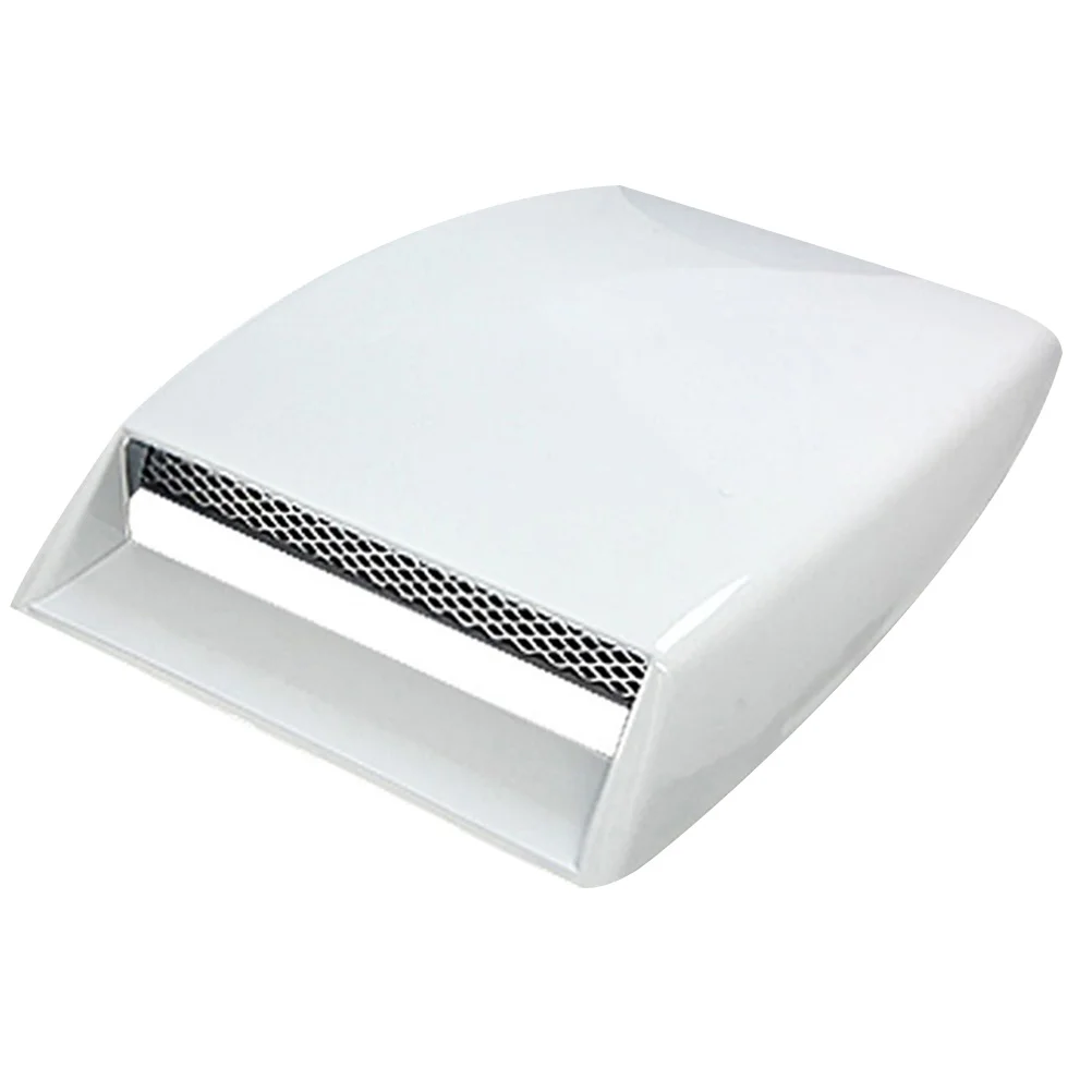 

Universal Car Hood Scoop Racing Air Flow Intake Bonnet Hood Vent Grille Cover (White)