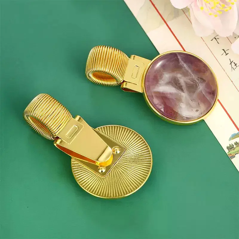 HOMMMMEGtone 금속 펜 클립 스프링이 있는 창의적인 골드 레트로 스프링 클립 학생용 펜 클립 노트북 학교용