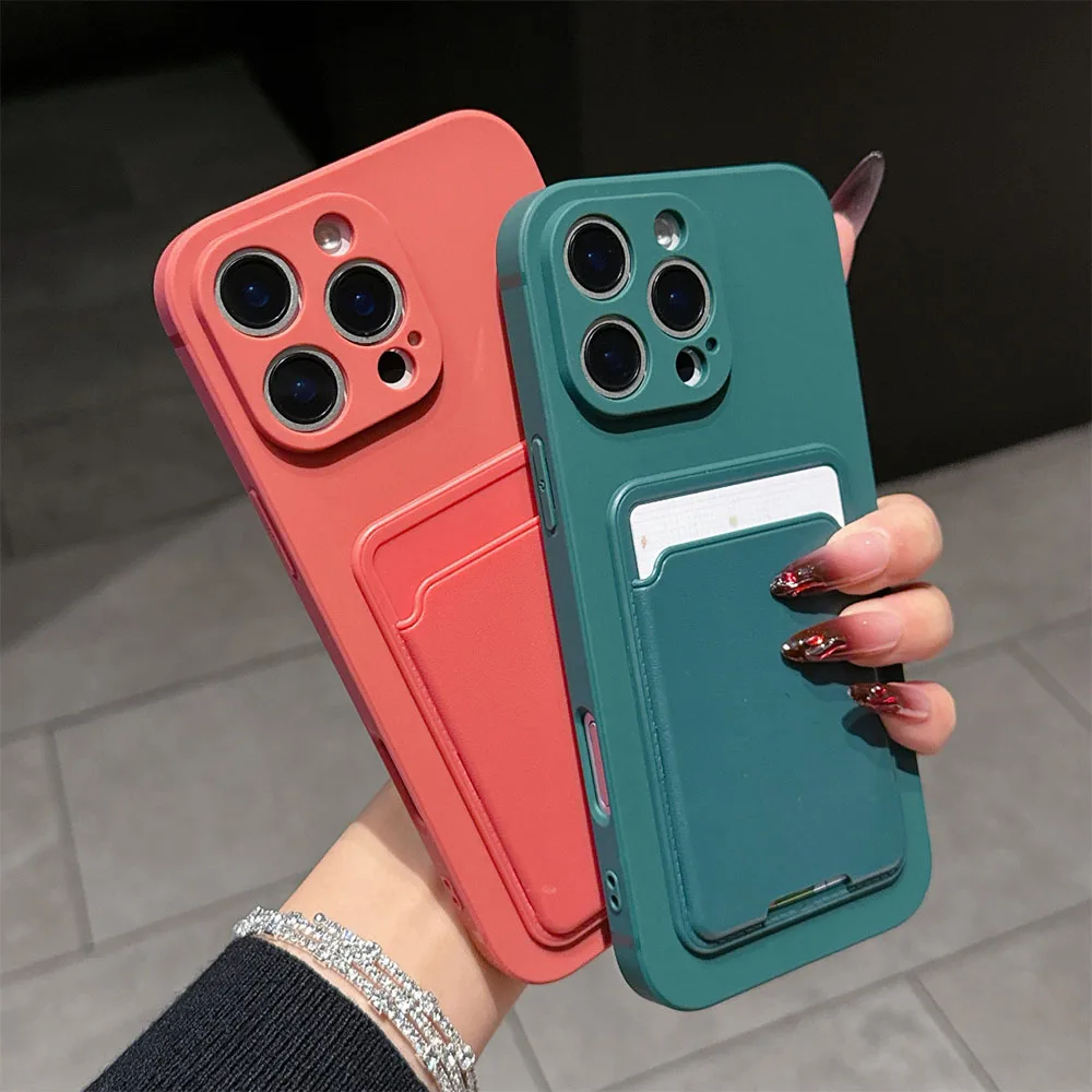 Silicone Phone Case with Card Holder and Pocket