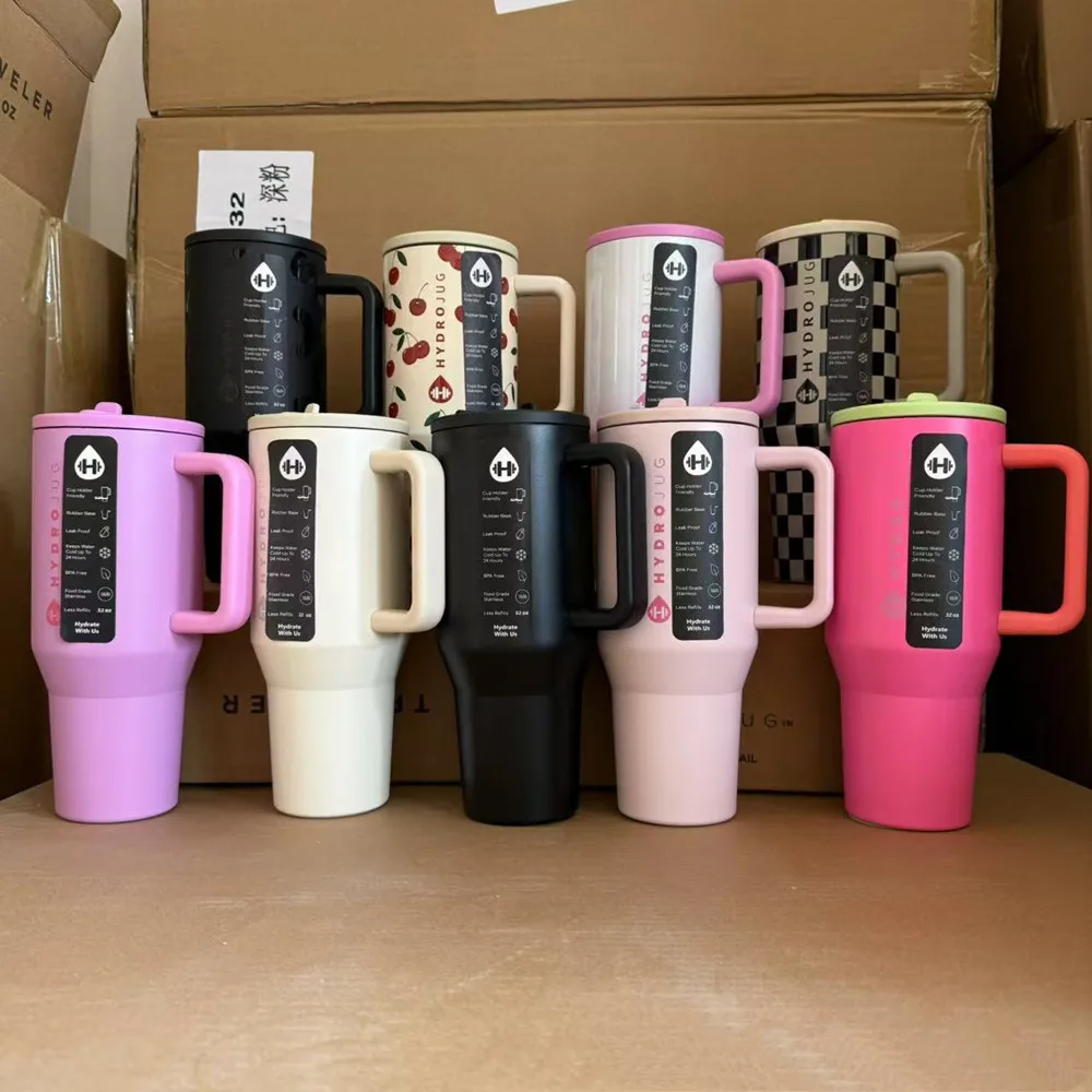 HydroJug 32OZ/40OZ Tumbler Cup Traveler Straw Lid Stainless Steel Vacuum Insulated Car Mug Double Wall Thermal Iced Travel