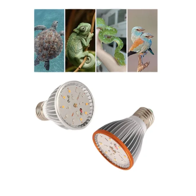Full Specstrum UVA UVB Reptile Light Bulb LED UV Lamp for Turtle Lizard Snake Heater Bulb Terrarium Lamp Pets Rettili Accessory