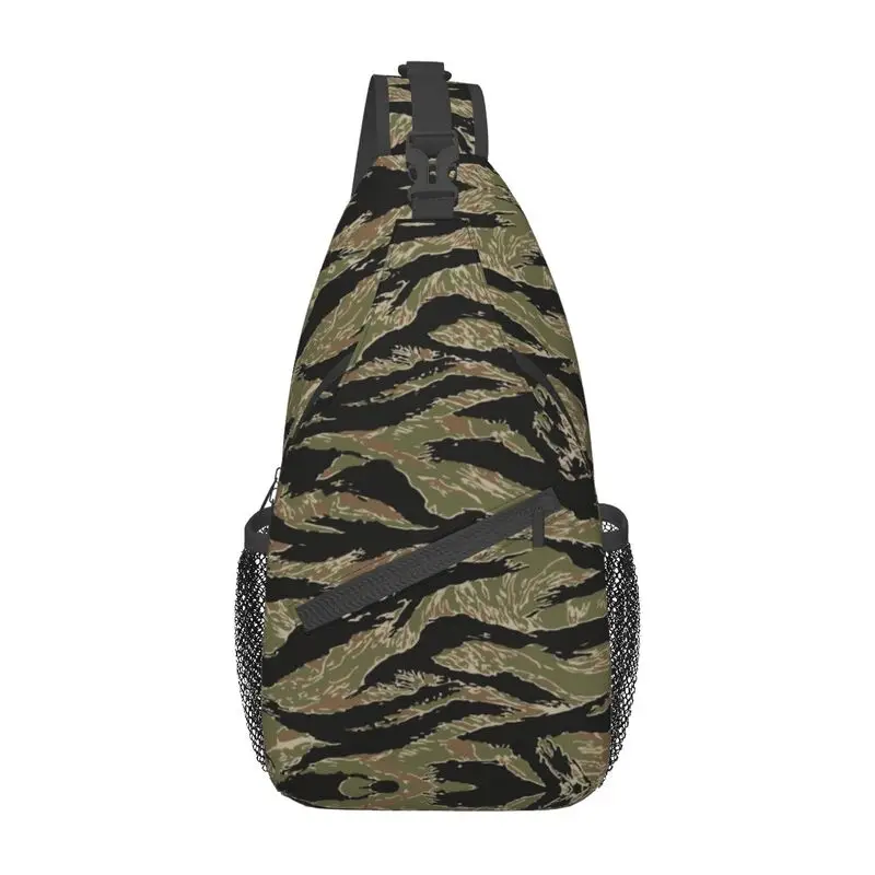 

Cool Tiger Stripe Camo Sling Bags for Traveling Men Military Tactical Camouflage Chest Crossbody Backpack Shoulder Daypack