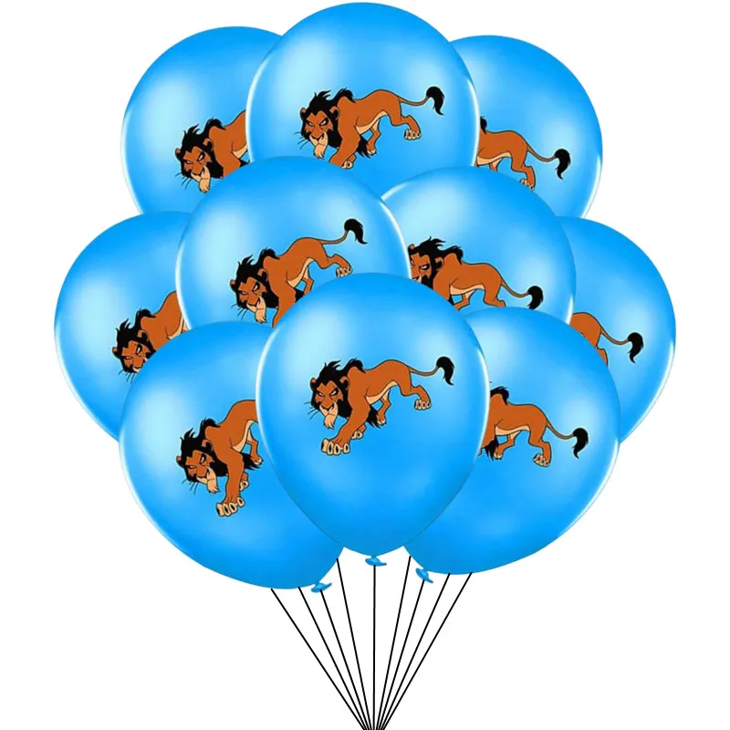 thumbnail image 1 of Decoraciones de cumpleaños de El Rey León de Disney, globo de látex de 12 pulgadas con diseño de Simba y El Rey León, globo de safari en la jungla para suministros para fiestas de baby shower, 1 of 5