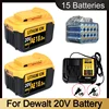 New  Original 18000mAh 20V for Dewalt Power Tool Battery DCB206 20V 18.0Ah Battery DCB206 20V Battery DCB205 DCB200 1