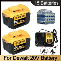 New  Original 18000mAh 20V for Dewalt Power Tool Battery DCB206 20V 18.0Ah Battery DCB206 20V Battery DCB205 DCB200 1