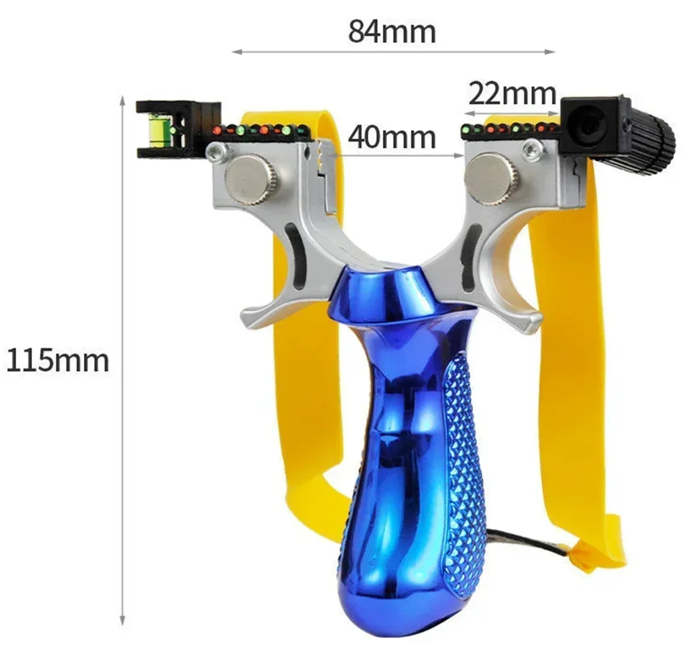 Hunting Slingshot High-power Laser Aiming Slingshot Outdoor Sports Shooting Game Practice Using High Precision Catapult Latex Slingshot Tube Slingshot Rubber Band Steel Slingshot Slingshot Ammo Slingshot Bow Sight