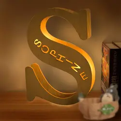 Custom LED Night Light with Personalized Engraved Name - Warm Light (28cm - S)