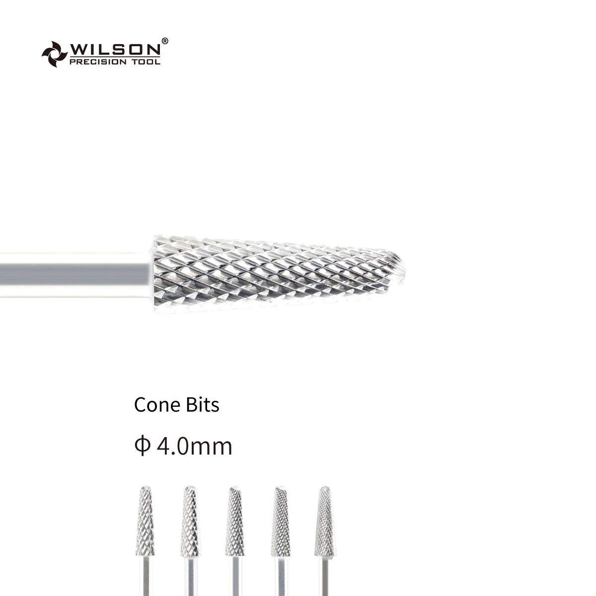 2pcs Cone Bit Fine(F 1310102) Silver WILSON Carbide Nail Drill Bitnail