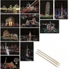 4Pcs Children DIY Night Scene Art Scratch Painting City Building Landscape Kids Educational Toys Child Birthday Gift Room Decor 1