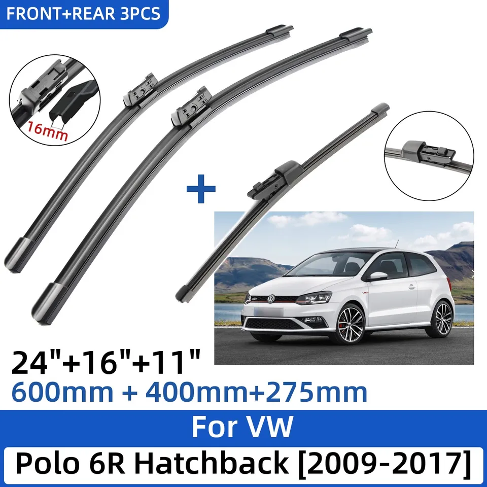 Per VW Polo 6R Hatchback 2009 2010 2011 2012 2013 2014 2015 2016 2017  accessori spazzole tergicristallo parabrezza anteriore auto - AliExpress
