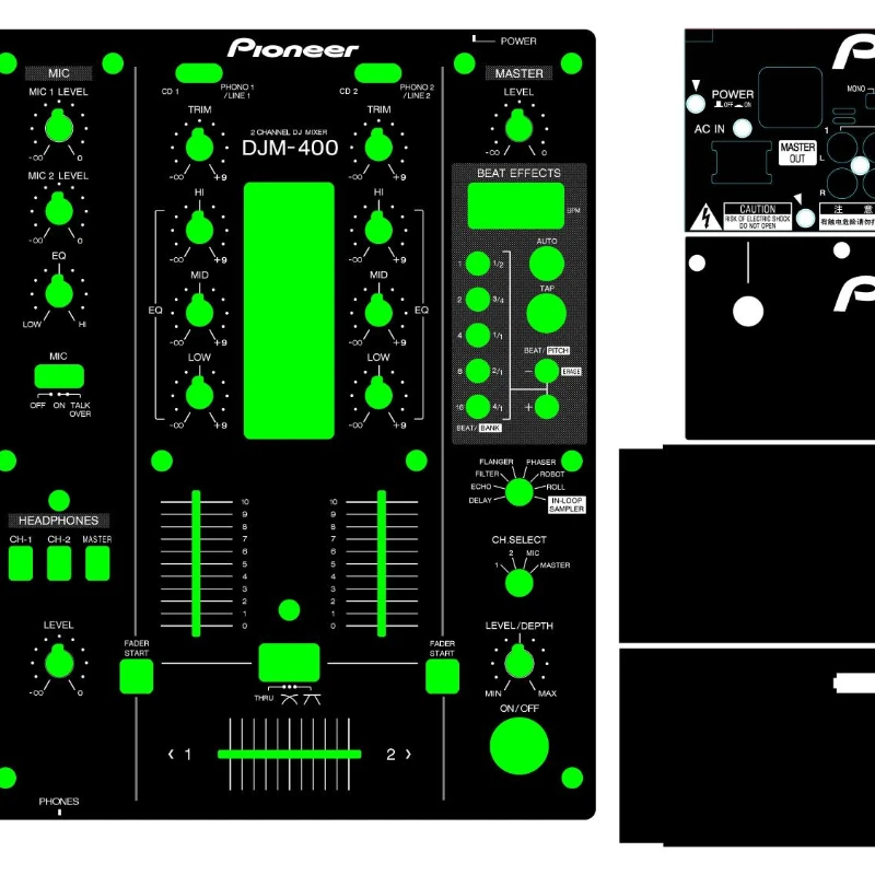 

DJM400 mixer, panel DJ film protection paste limited edition black, white spot sale free mail