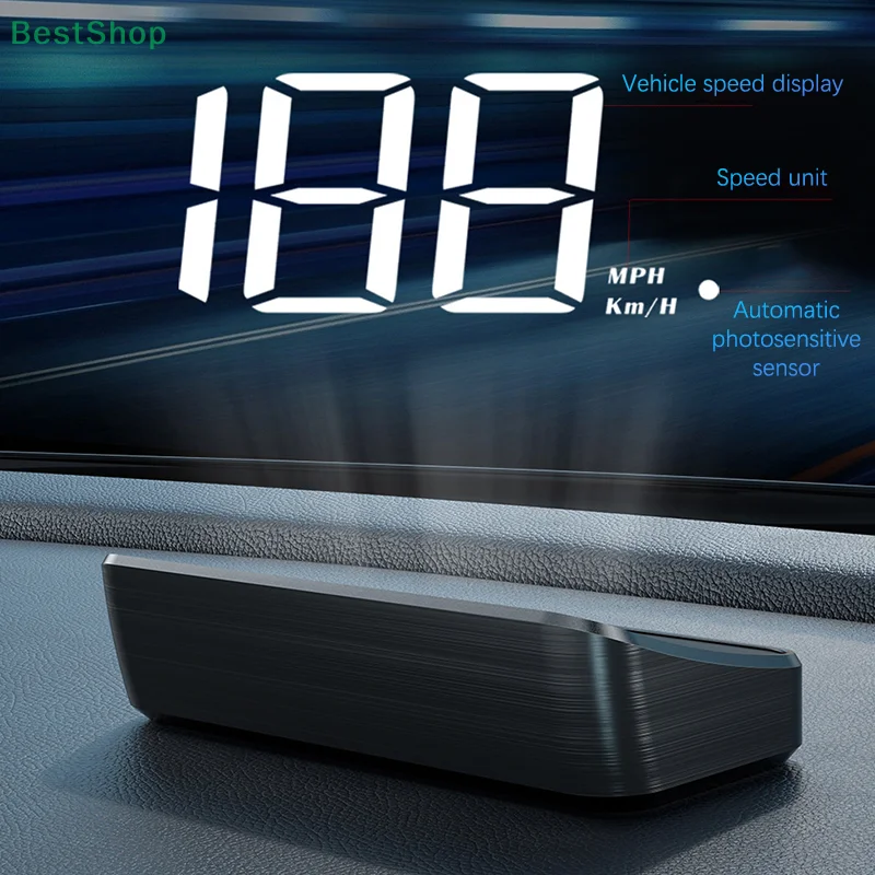Tachimetro per auto HUD GPS Head Up Display Misuratore di velocità digitale Proiettore per parabrezza per veicoli Camion Accessori elettronici per auto - Image 2