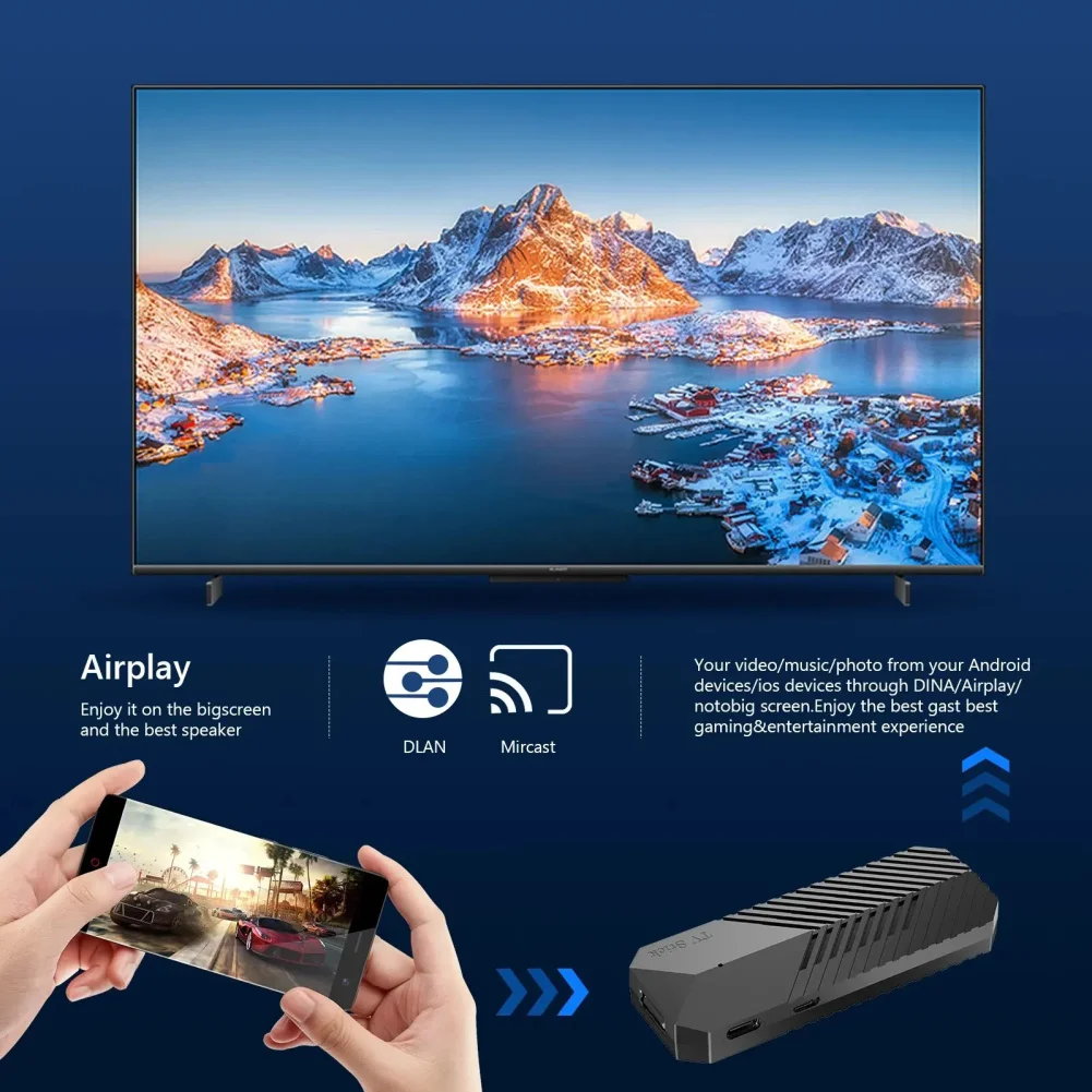 T3MINI TV ƽ 4K HD 2.4G  ̴  ڽ, H.265  ̵ ÷̾, 1GB RAM, 8GB ROM TV ƽ, ȵ̵ 10.0 ȣȯ