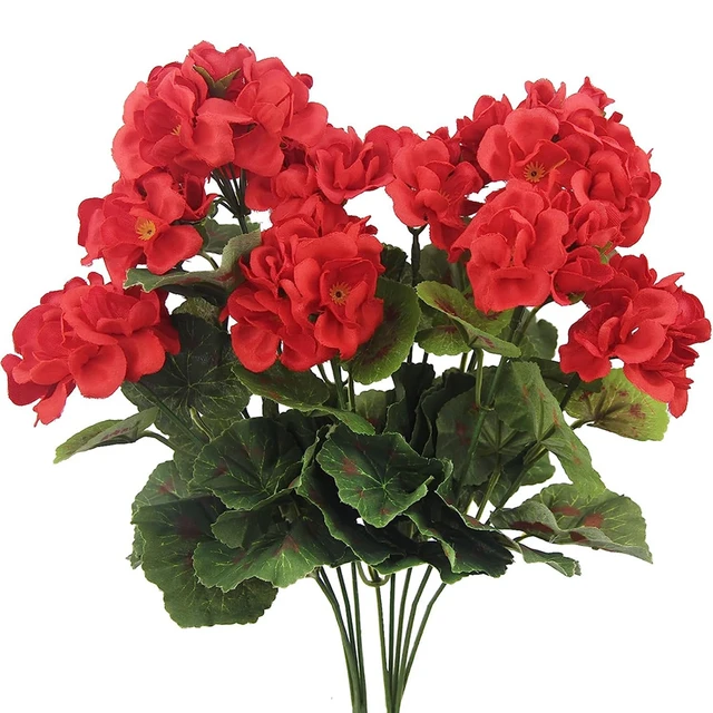 1Pc Bégonia Fleurs Pour La Maison Arrangement Floral Décor BRICOLAGE De Noël Couronne Vase De Mariage Citation Route Fournitures Plantes Artificielles 1