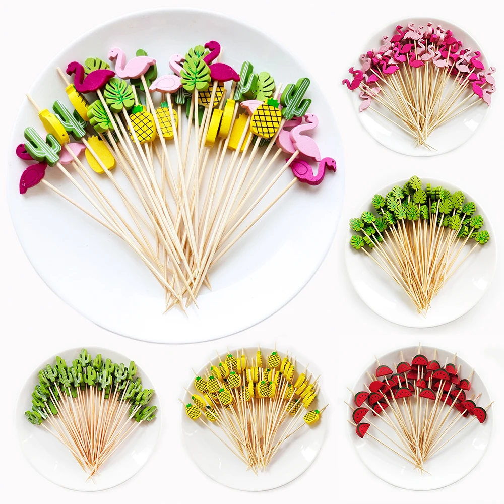 Elegant Pearl Bamboo Skewers - 50 Pack