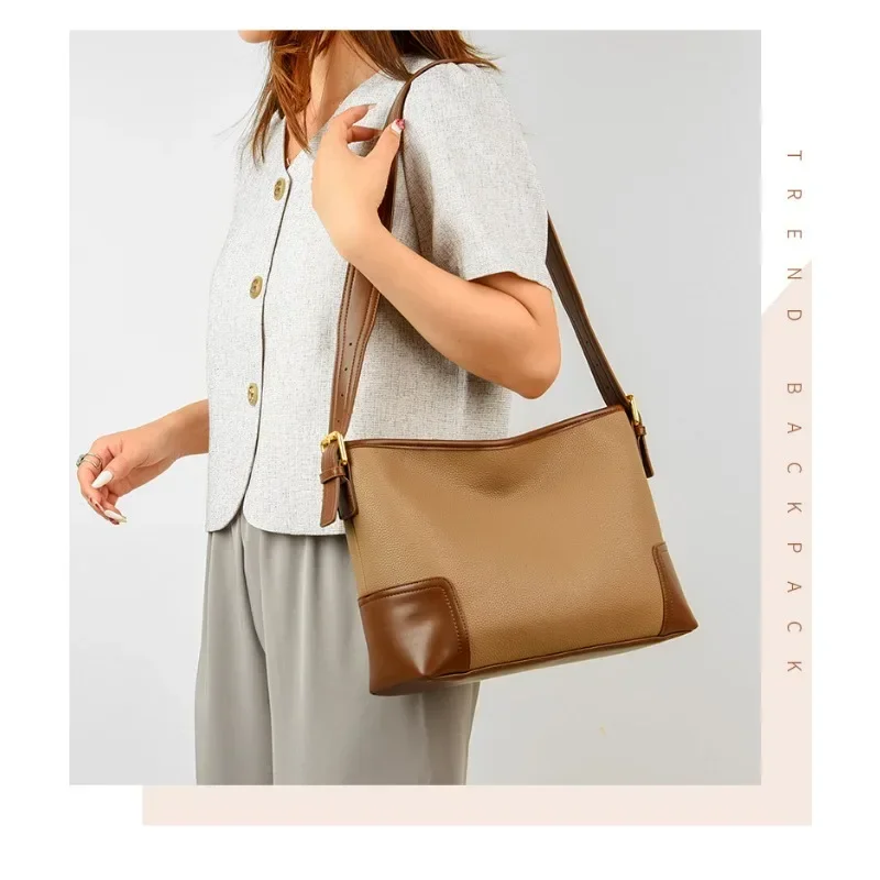   2024 Fashion Trend New Women's Bag Large Capacity Exquisite Tote Shoulder Bag  Fashionable and Versatile Commuting Crossbody Bag 