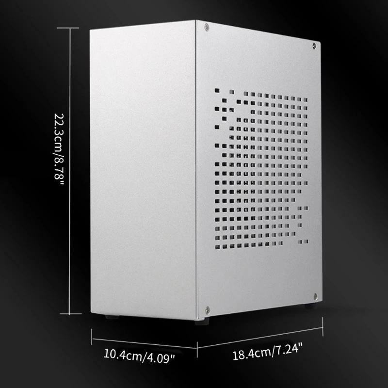 Alumínio Htpc Mini Itx Chassis Jogo Computador Case Suporte Placa Gráfica Rtx2070 Dropship - Imagem 5