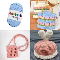 100g Thick Yarn Super Soft Colored Cloth Fabric Strip Yarn For Hand Knitting Woven Bag Carpet Basket DIY Hand-knitted Material 2