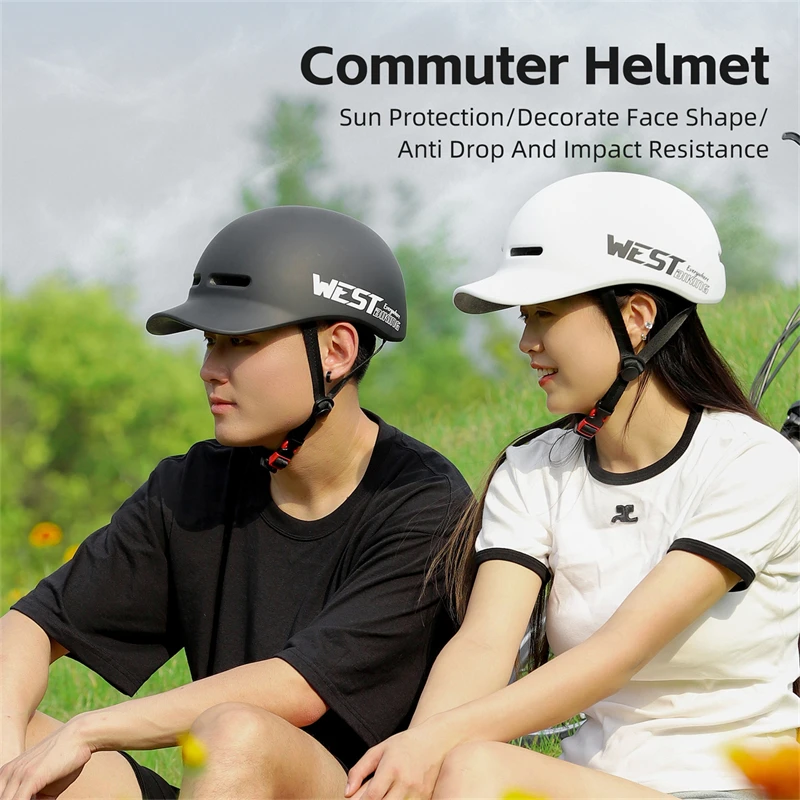 WEST BIKING Daily Commuter Helmet Cycling Helmet Lightweight Men Women Outdoor Sport Scooter MTB Road Bike