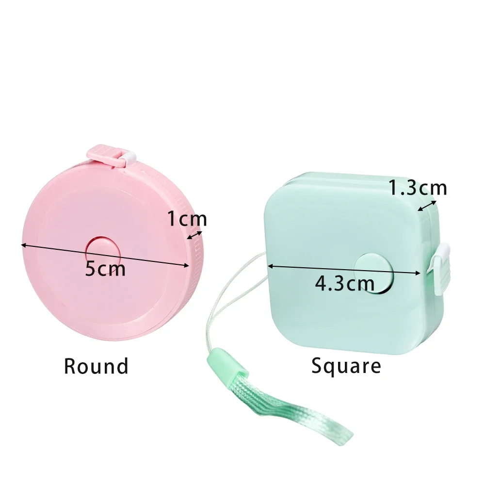 Measure Plastic Ruler Roll Accessories 150cm/60" Mini Tape Accurate Measurement For DIY Jewelry Making Resin Crafts Tools