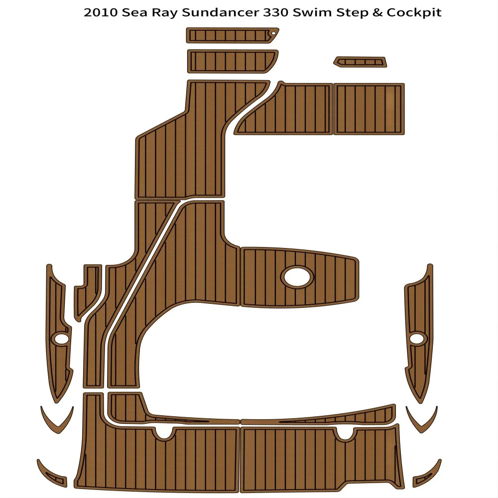 

2010 Sea Ray Sundancer 330 Swim Platform Cockpit Pad Boat EVA Foam Teak Deck Seadek MarineMat Gatorstep Style Self Adhesive