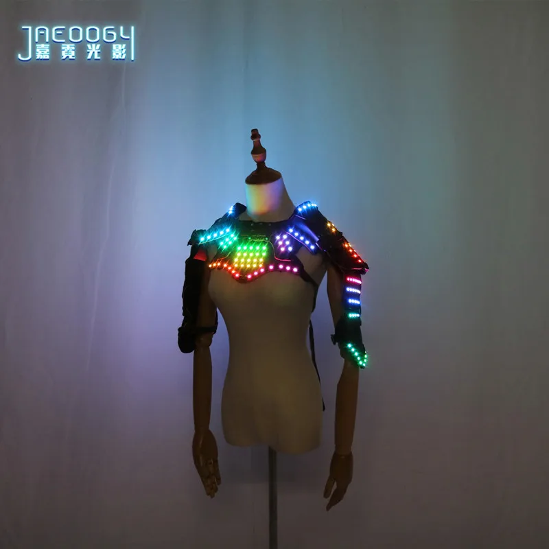 COSPLAY 형광 조끼 갑옷, LED 조명 의상, 야간 무대 쇼, 파티 소품, 할로윈 의상에 적합