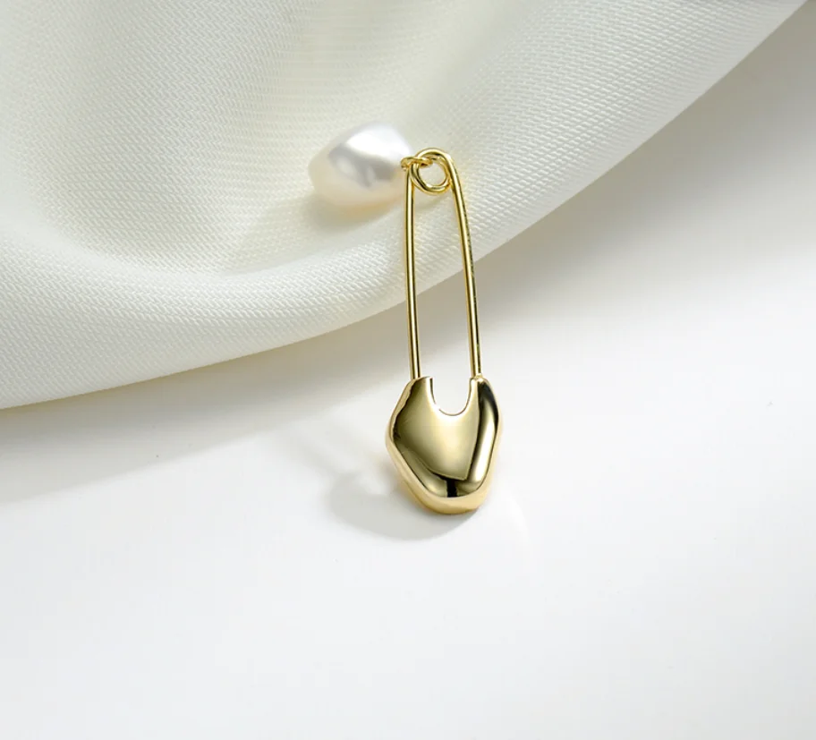 2023 new trend Lapel pins luxurious Baroque natural pearl zircon brooch fashion jewelry for women