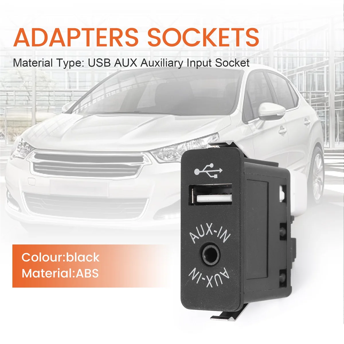 자동차 USB AUX 플러그 보조 입력 소켓 어댑터, BMW E81 E87 E90 F10 F12 E70 X4 X5 X6 용