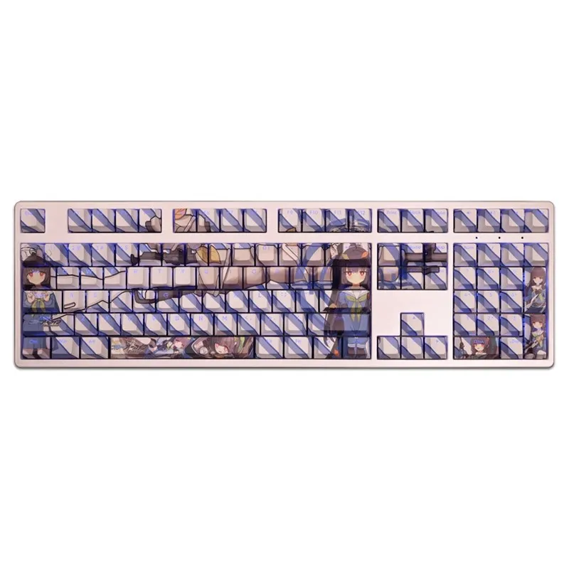 Teclado Retroiluminado Pbt Keycaps Anime Gaming Key Caps Azul Arquivo Kasumizawa Miyu Keycap Ansi 61 87 104 108 Conjunto de Chaves - Imagem 5