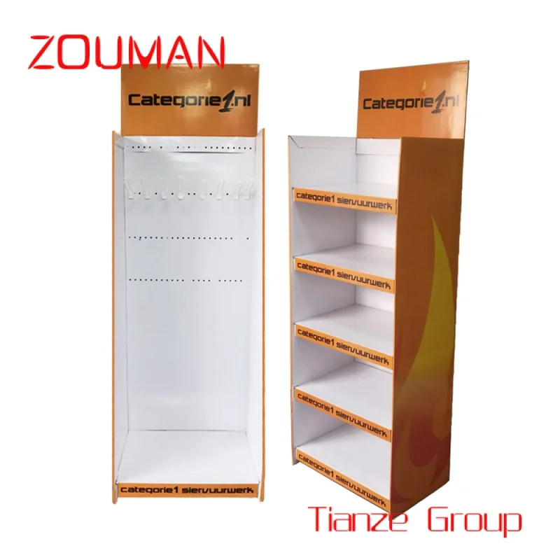 Custom , Custom Retail Printed Eco-friendly Cardboard Floor Display Stands Shelf custom custom retail printed cardboard pdq display rack cardboard floor display stands shelf