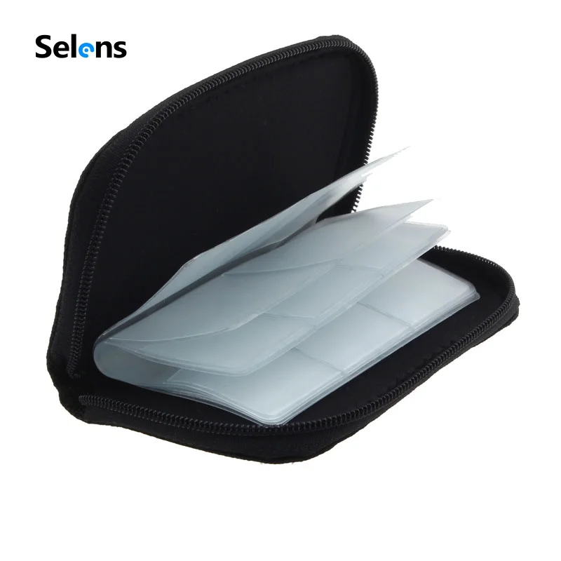 Selens 다기능 보관 가방, 캔버스 메모리 카드 운반 케이스 가방, 야외 방수 카드 가방, 사진 액세서리