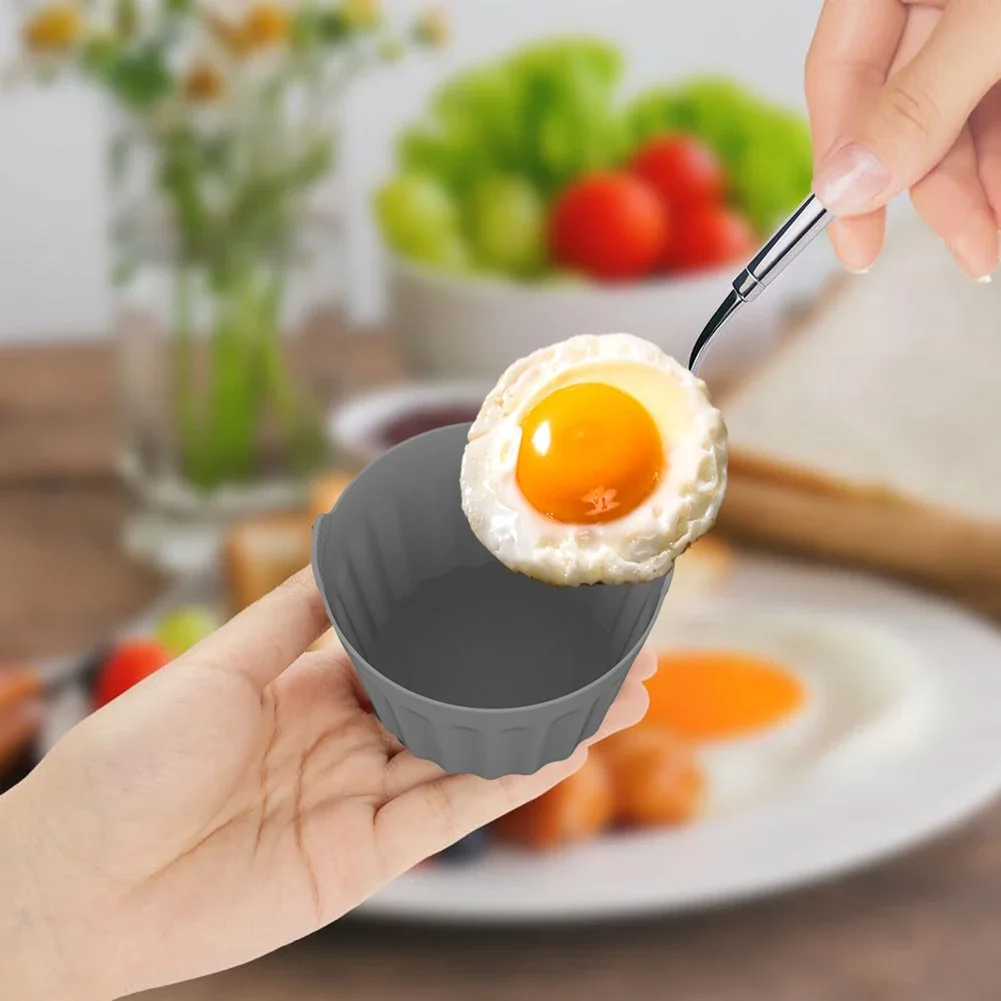 3/6/9pcs Air Fryer Egg Muold Air Fryer Egg Poacher Silicone Cupcake Baking Cups Ramekins Kitchen Bakeware Air Fryer Egg Muold