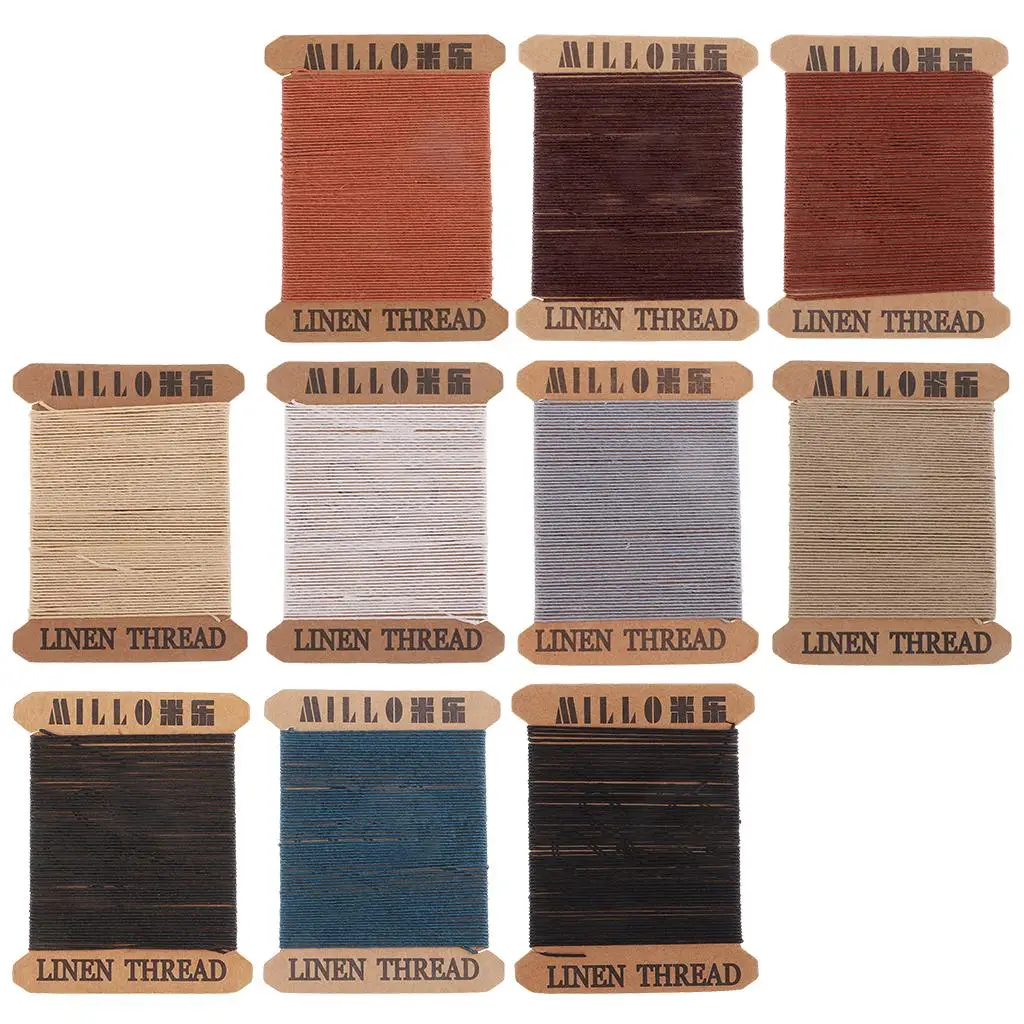 Waxed Linen Thread for Hand Sewing Bags Leather Crafts Jewelry Making Tools Manual Stitching and Repair Sewing Yarn