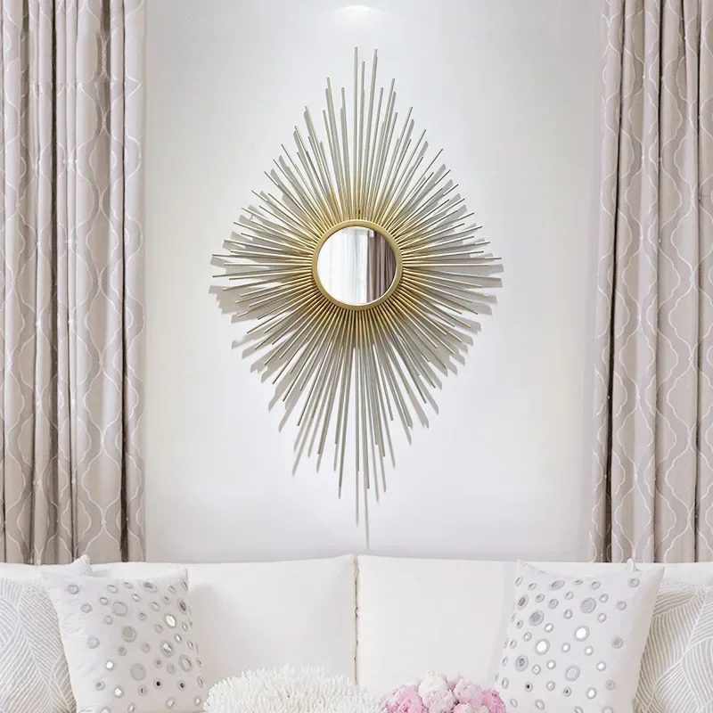

Nordic Style Room Bedroom Creative Vanity Mirror Wall Hanging Bar Restaurant Bathroom Wall Practical Decorative Pendant