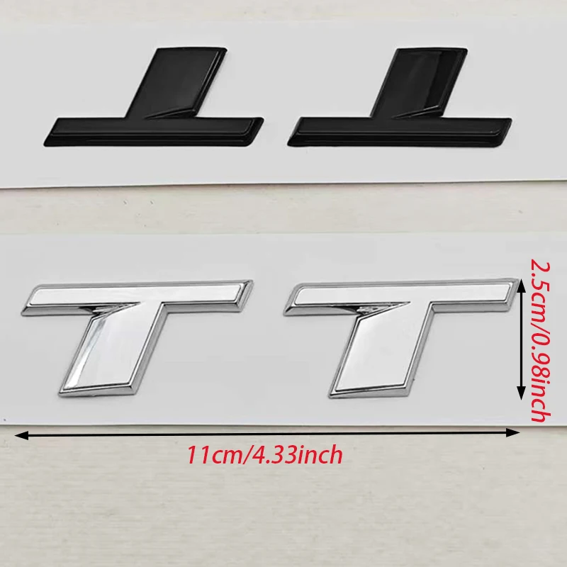 3D ABS 크롬 블랙 TT 로고 레터링 자동차 리어 트렁크 엠블럼 배지 데칼 (아우디 TT RS MK1 8N 8J MK3 MK2 TT 스티커 액세서리)