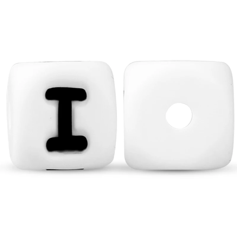 Set of 10 Silicone Alphabet Beads for Personalized Jewelry - BPA Free