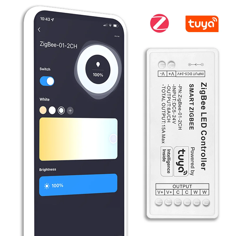 Умный блок управления светодиодной лентой Tuya Zigbee